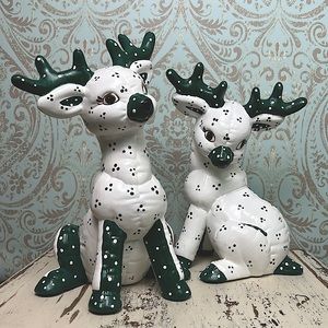 Pair of Vintage Kimple Reindeer